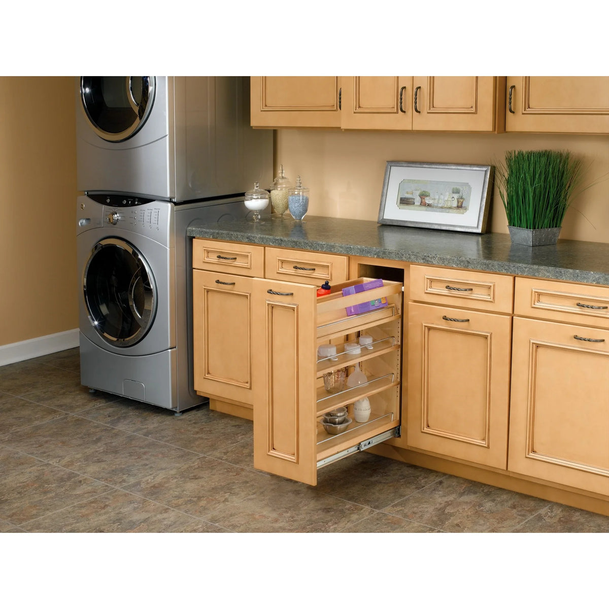 8 Inch Pull-Out Kitchen Cabinet Organizer Spice Rack H2907
