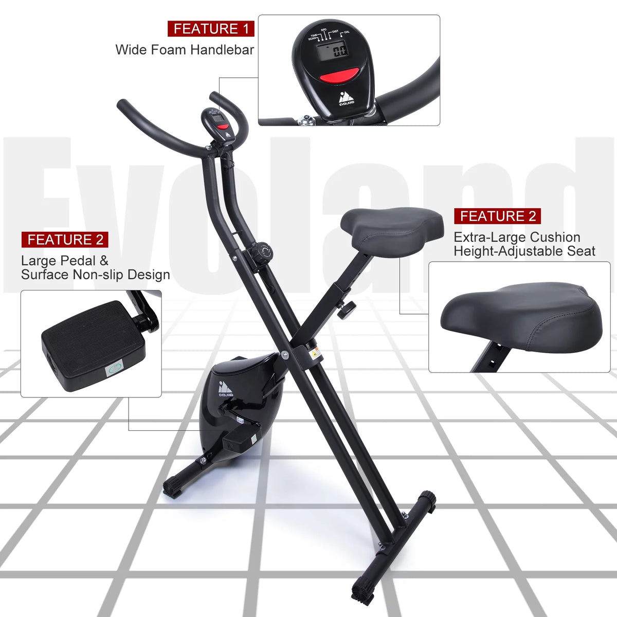 Indoor Upright Exercise Bike 264lb Max Y9403