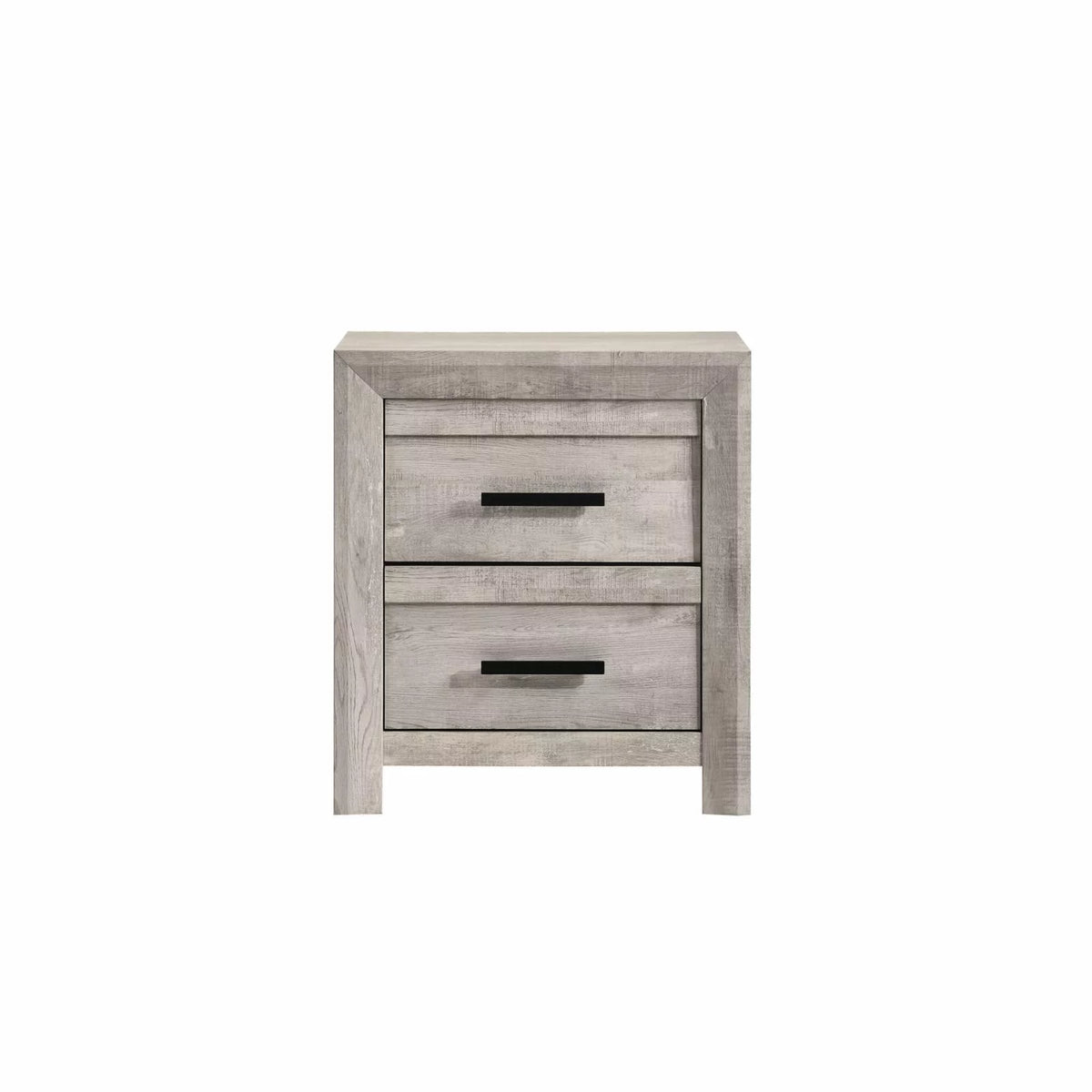 White 2 Drawer Nightstand S923