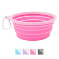 Collapsible Silicone Water Travel Bowl with Clip E273709
