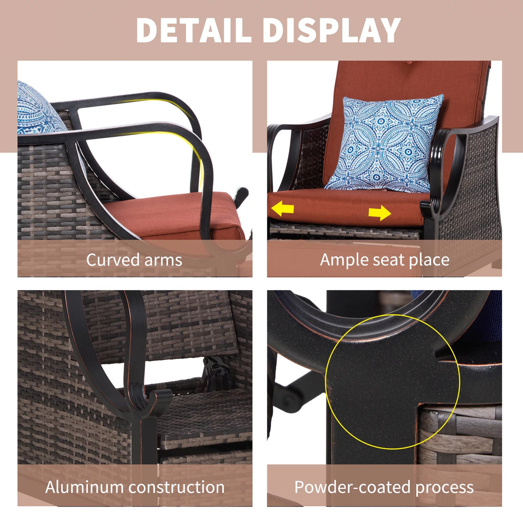 Outdoor Recliner Chair PE Wicker E57655