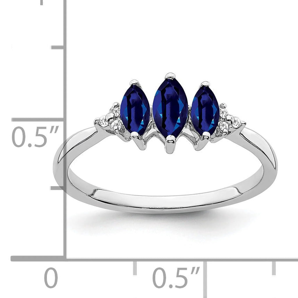 14 Karat White Gold Sapphire and Diamond Ring K939849