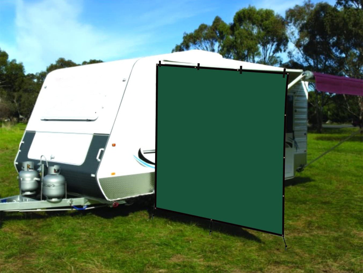 RV Awning Privacy Screen Shade Panel Kit, Dark Green K130045
