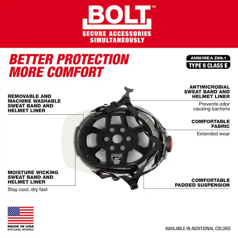 White Type 2 Class E Front Brim Non-Vented Safety Helmet Z620