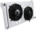 52MM 3 Row Aluminum Radiator with 2X12" Fan and Louver Shroud C840