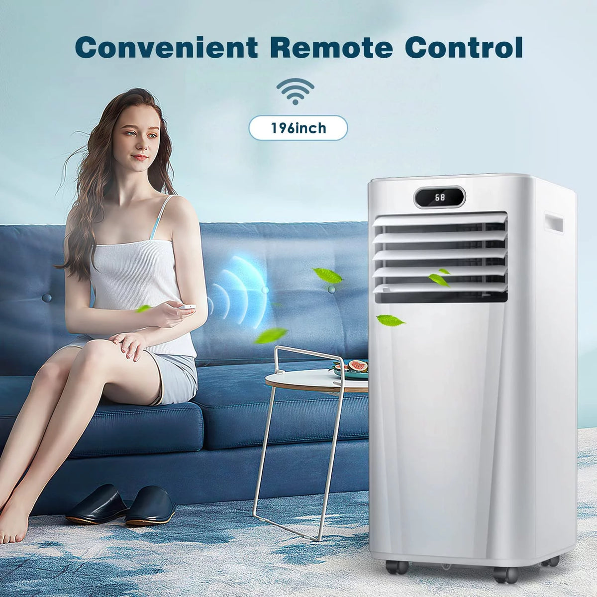 6000BTU 3-in-1 Portable Air Conditioner with Dehumidifier Fan White I840