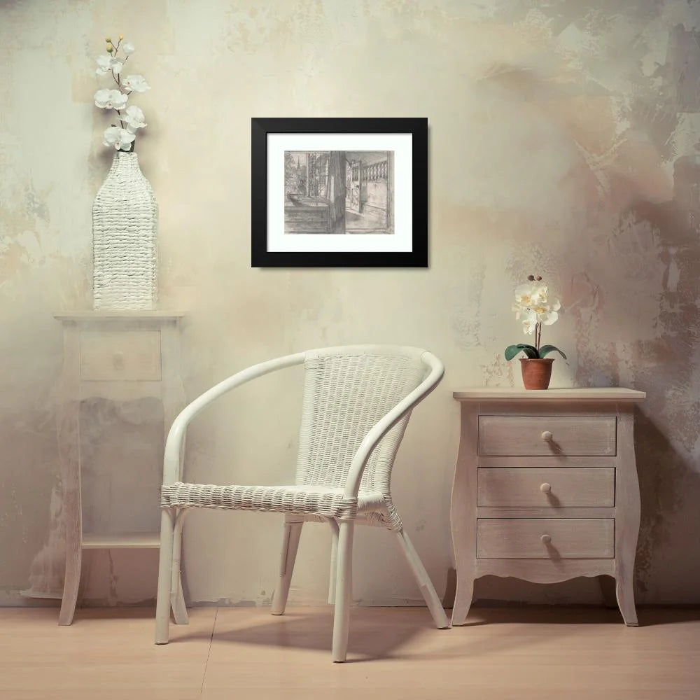 Black Modern Framed Museum Art Print R6479