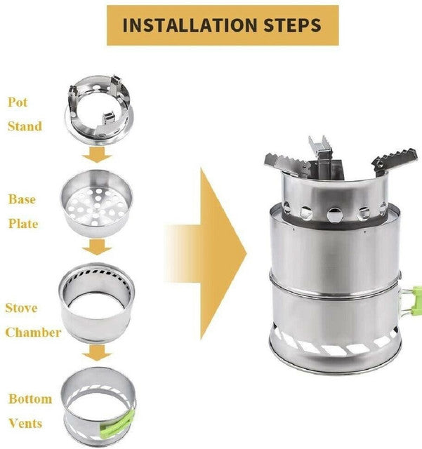 Portable Folding Wood Burning Camping Stove W314381