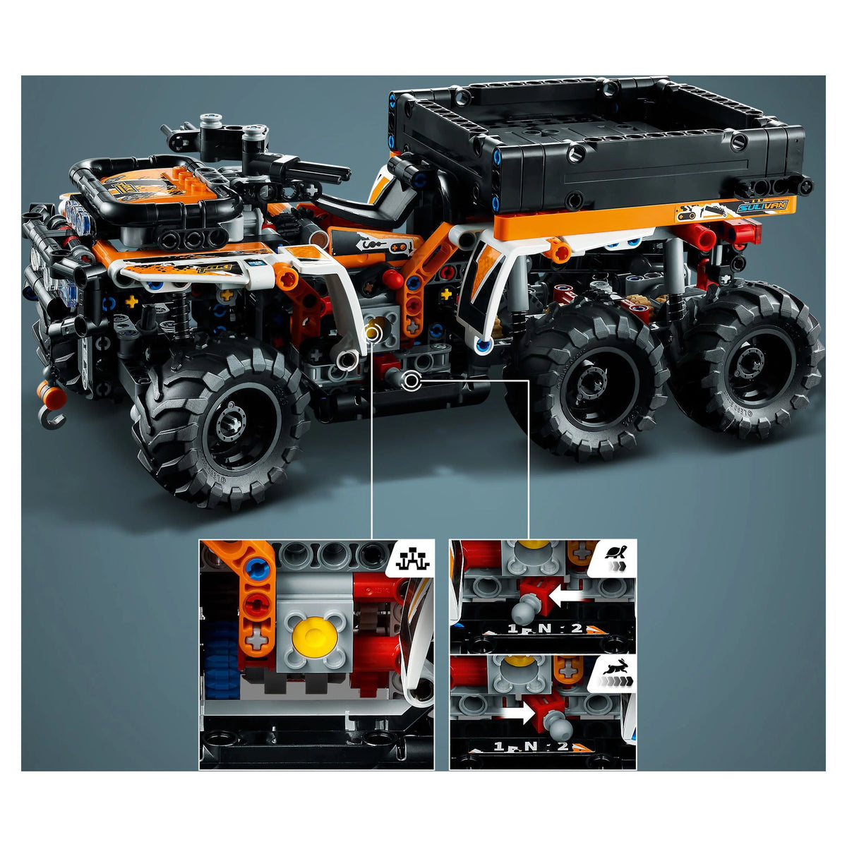 6-Wheeled Off Roader Model Truck Toy Construction Set Q326037