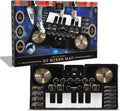 Giant Electronic Dance Mat DJ Mixer with Piano Keyboard & Turntable Scratch Pads, Pack of 2 D140