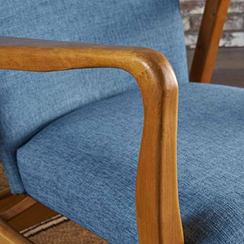 Muted Blue Fabric Rocking Chair J929