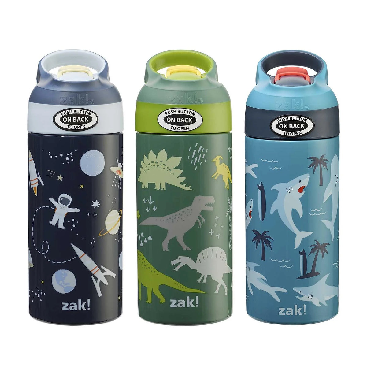 14-oz Stainless Steel Vacuum Insulated Water Bottle 3-Pack Set H91786