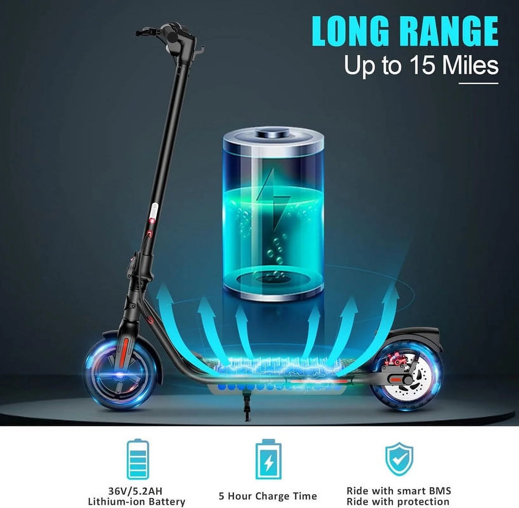 Electric Kick Scooter 300W Motor 8.5 Tires Portable Folding E440874
