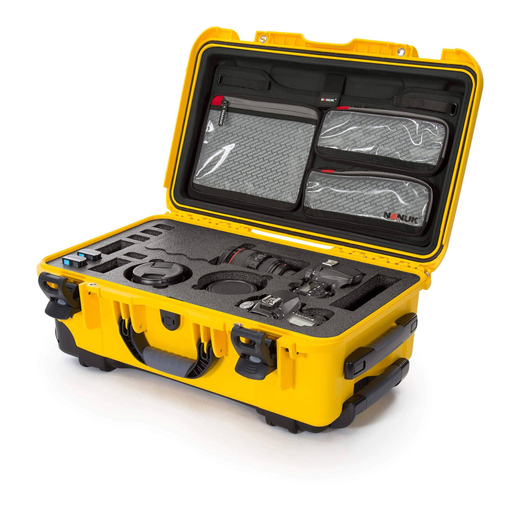 Yellow DSLR Camera Case with Lid Organizer N6494
