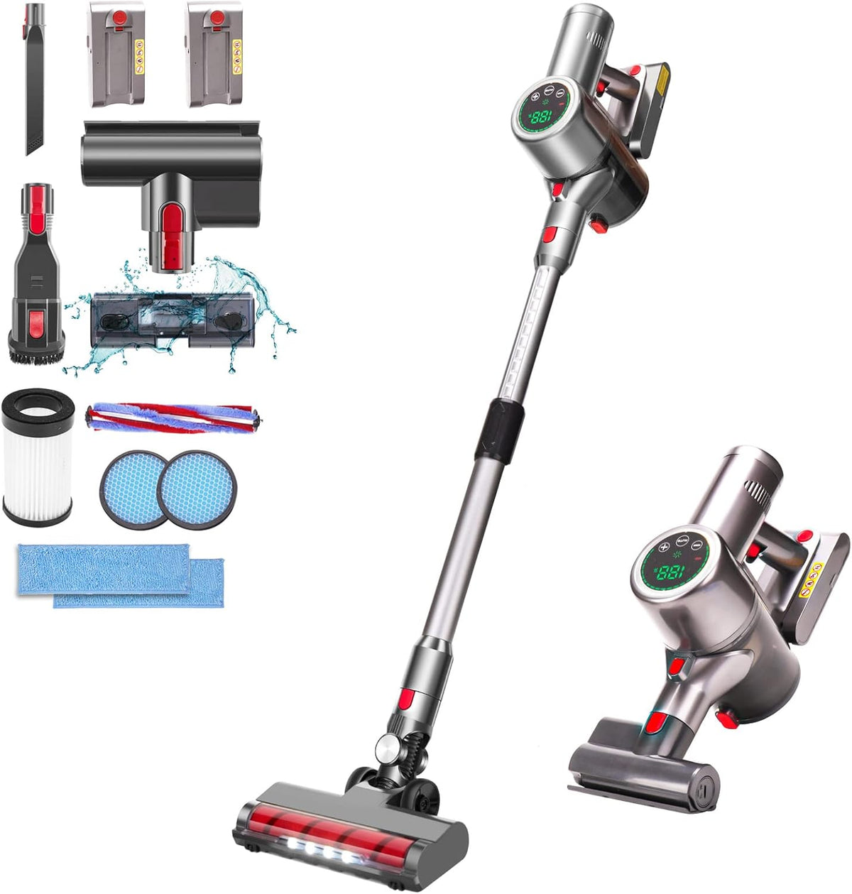 Cordless Stick Vacuum Cleaner with LED Display H6458