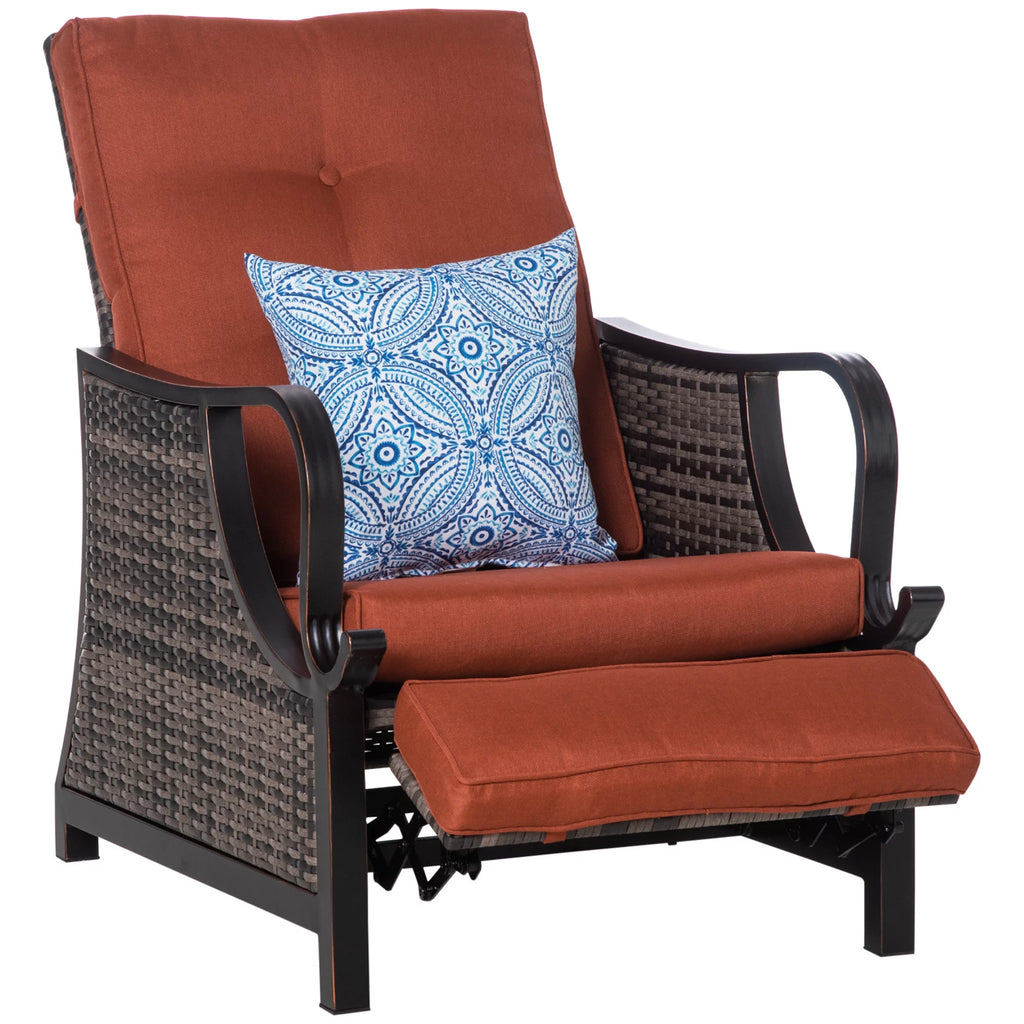 Outdoor Recliner Chair PE Wicker E57655