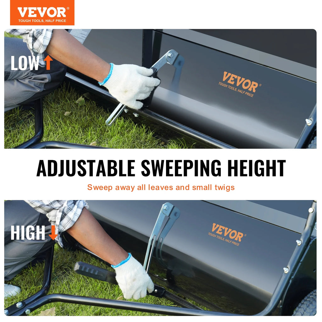 Tow Behind Lawn Sweeper 44 Inch, 25 cu. ft Leaf & Grass Collector E183154