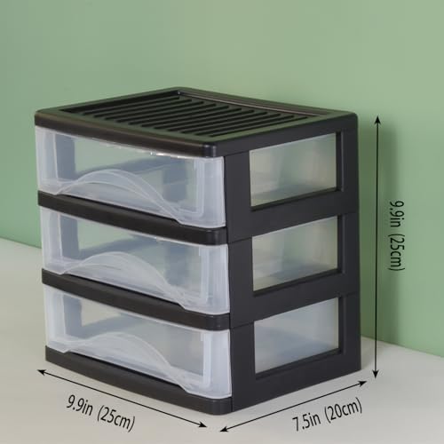 Medium 4 Drawer Clear Stacking Desktop Organizer E187070