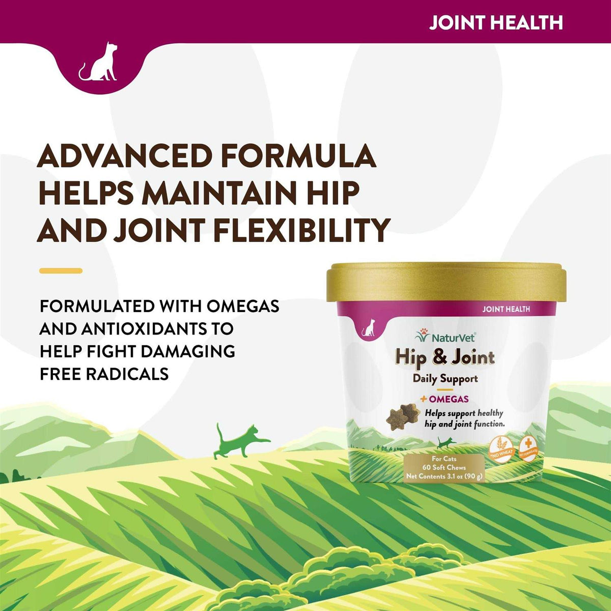 Hip & Joint Soft Chews Cat Supplement D6816