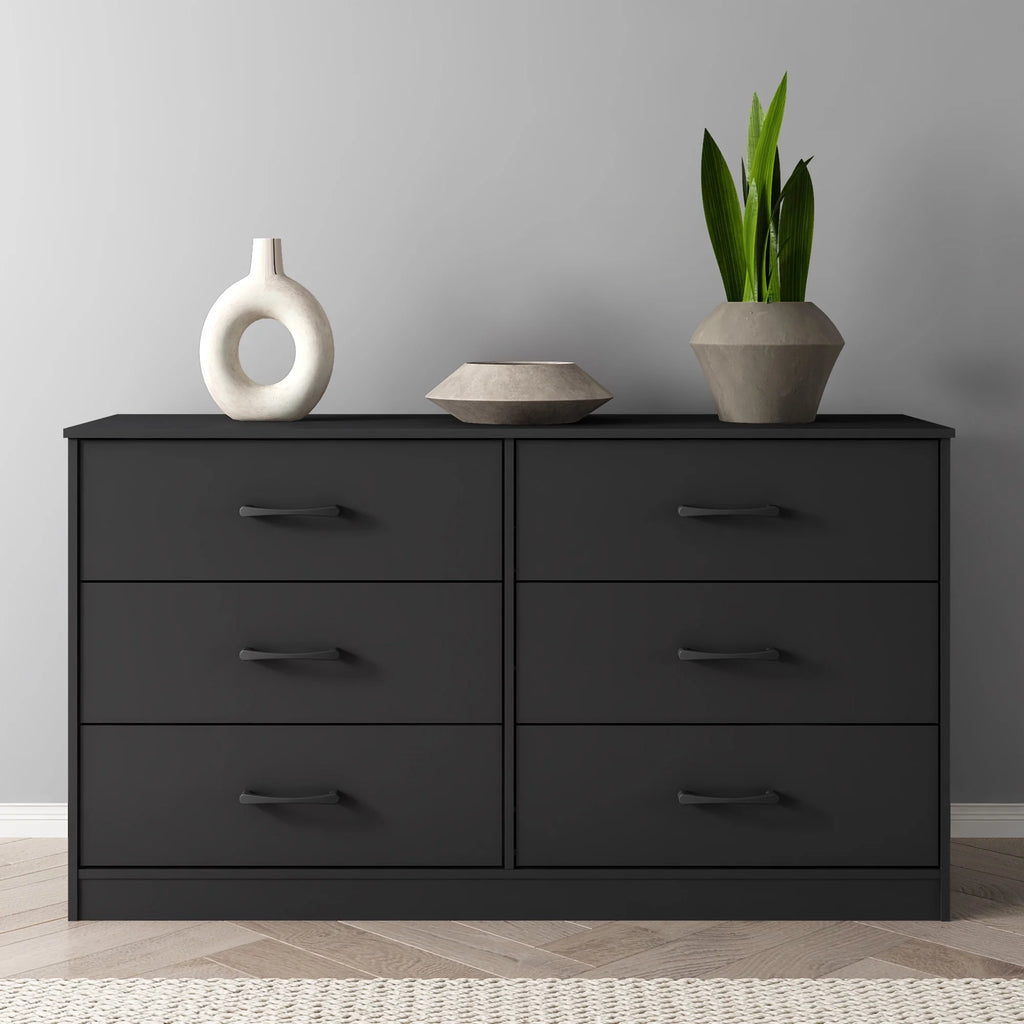 White 6 Drawer Dresser C646