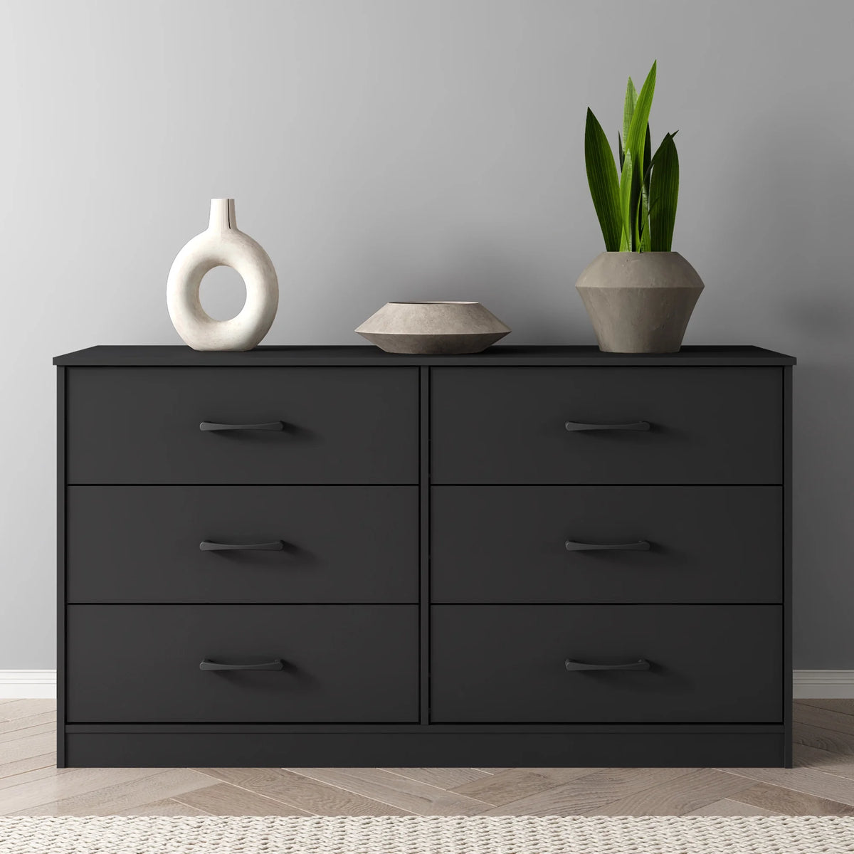 White 6 Drawer Dresser C646
