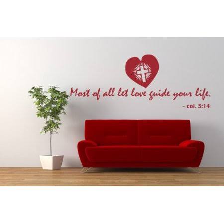 Col. 3:14 Wall Decal Vinyl Art Home Decor X988934