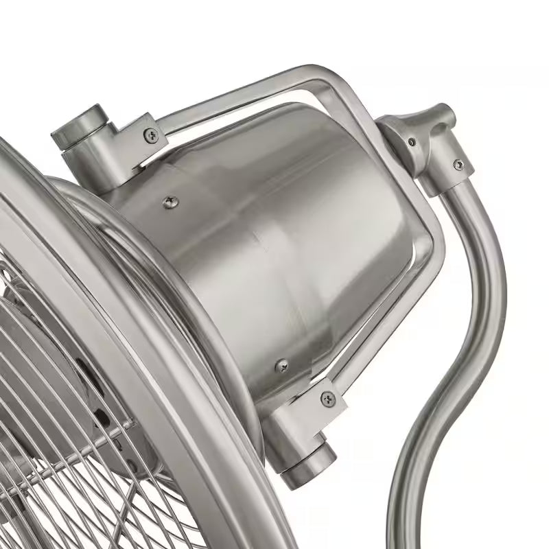 Brushed Nickel Oscillating Wall Fan A318
