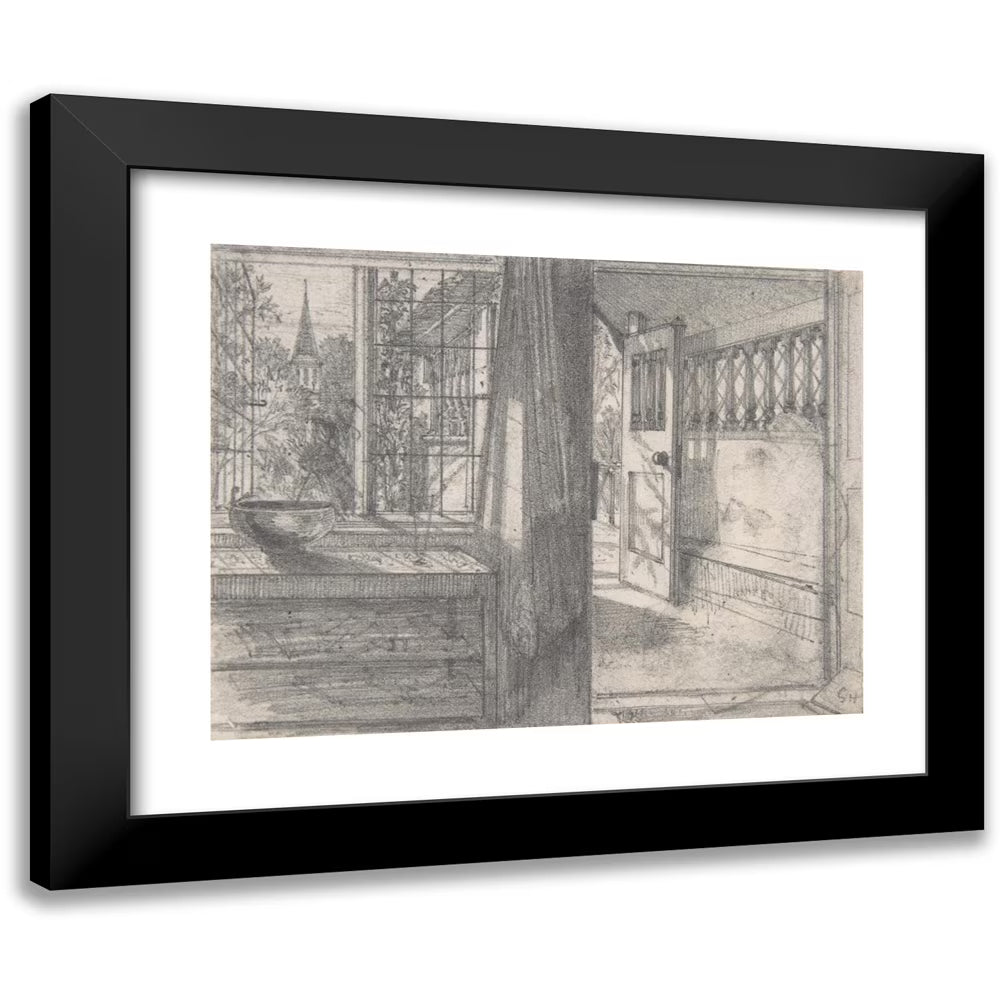 Black Modern Framed Museum Art Print R6479