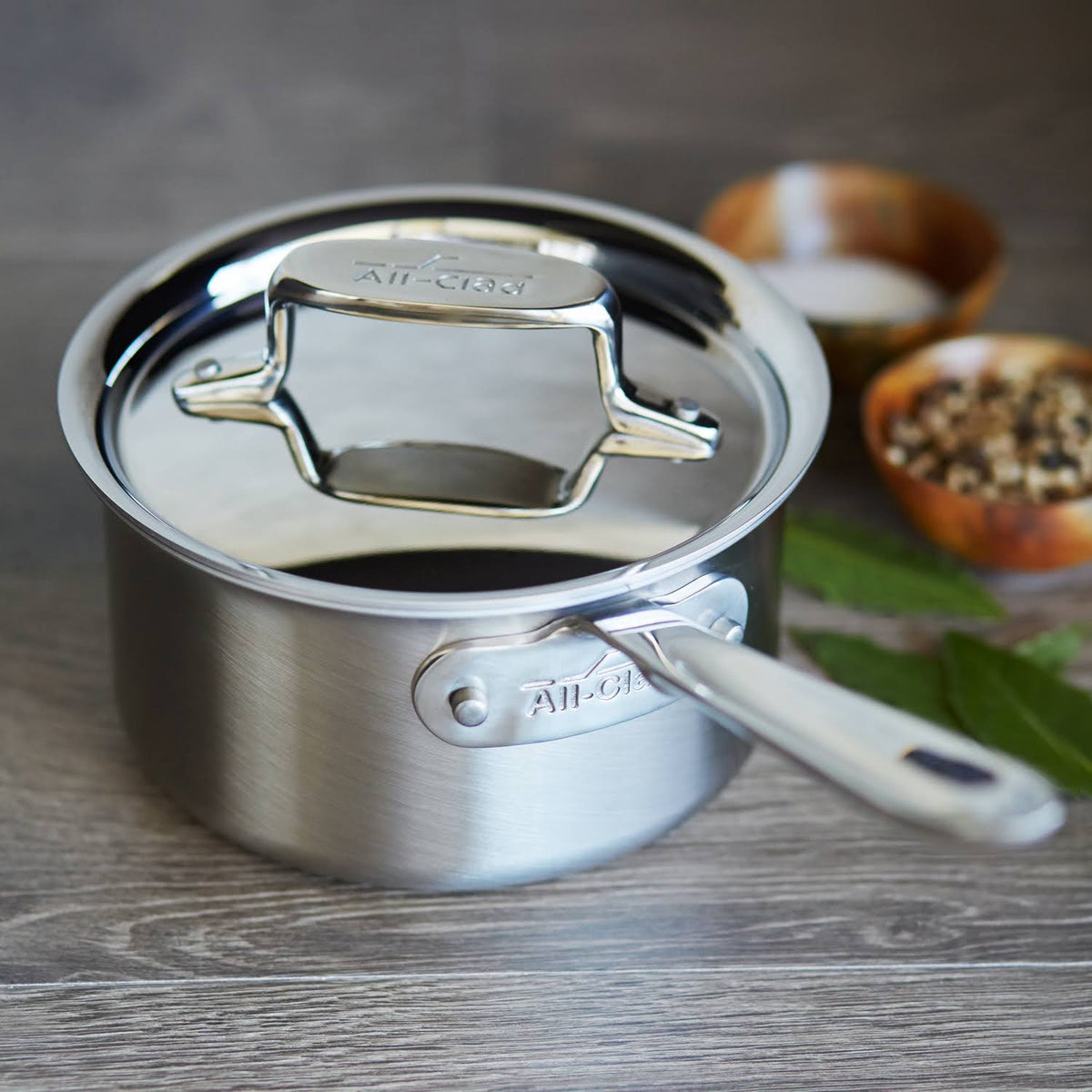 Brushed Stainless 1.5 qt. Sauce Pan with Lid K93385