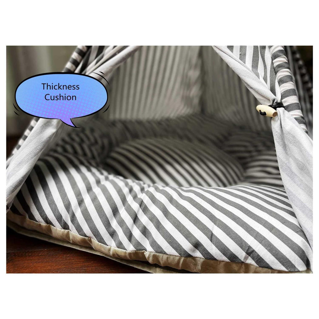 Pet Teepee Tent with Thick Cushion 28 Tall Y38271