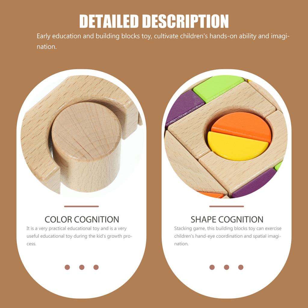 30 Pcs Wooden Building Blocks Stacking Toy B32230