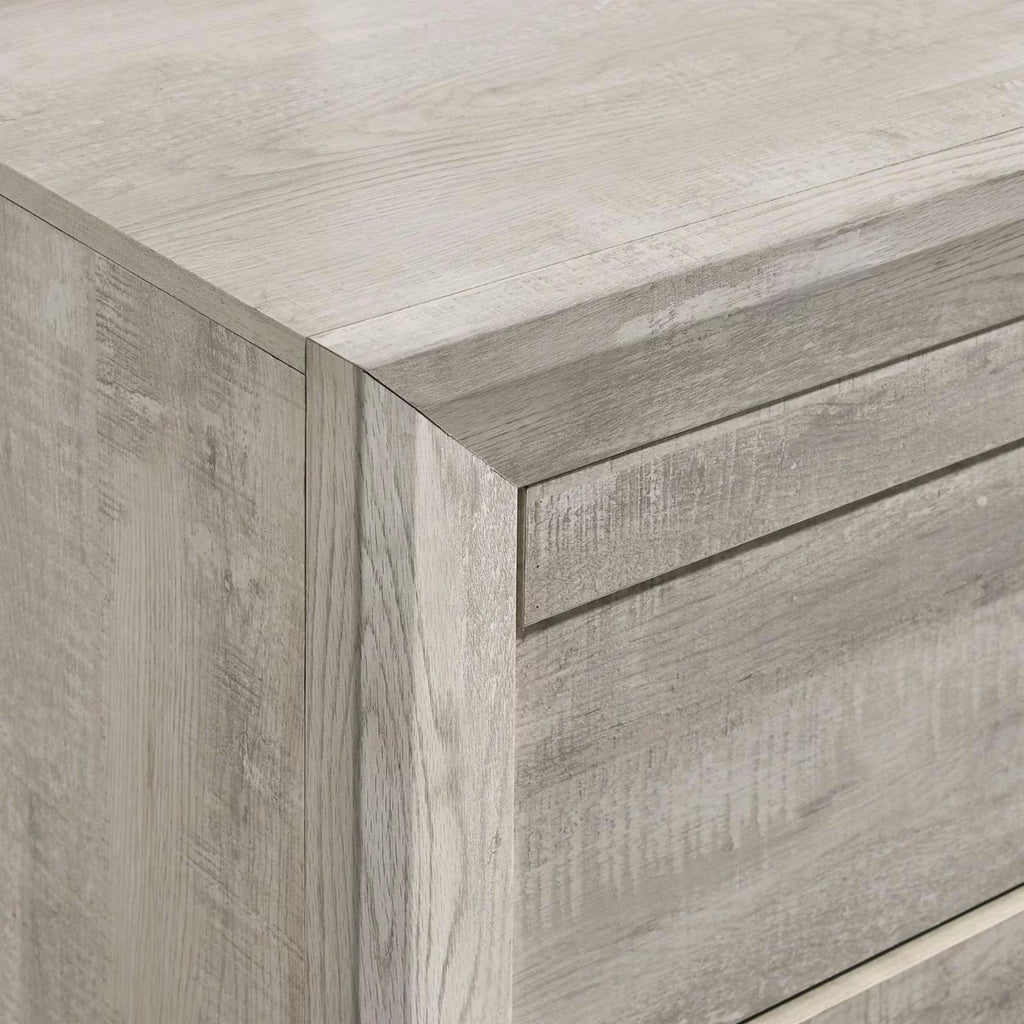 White 2 Drawer Nightstand S923