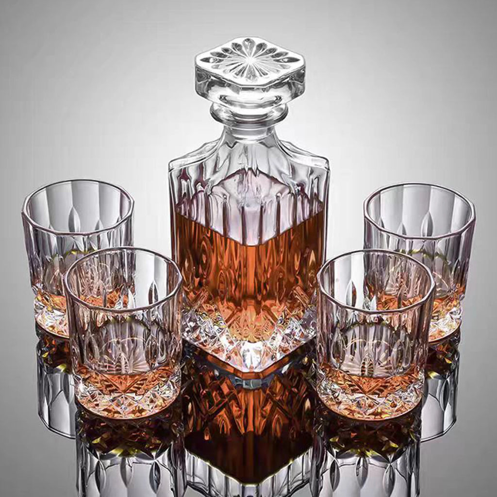 Whiskey Decanter Set with Glasses, 5Pcs Z4322