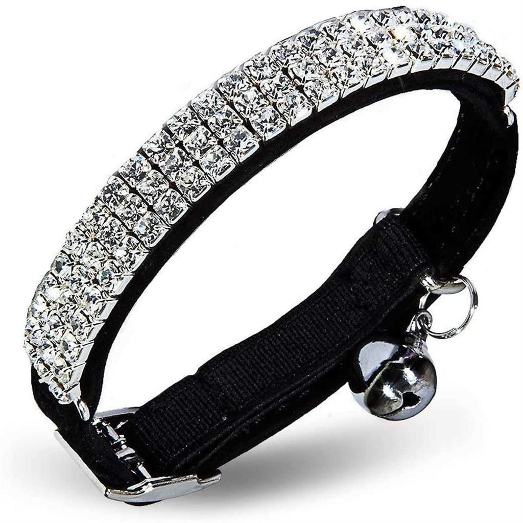 Soft Velvet Adjustable Cat Collar with Bells X759923