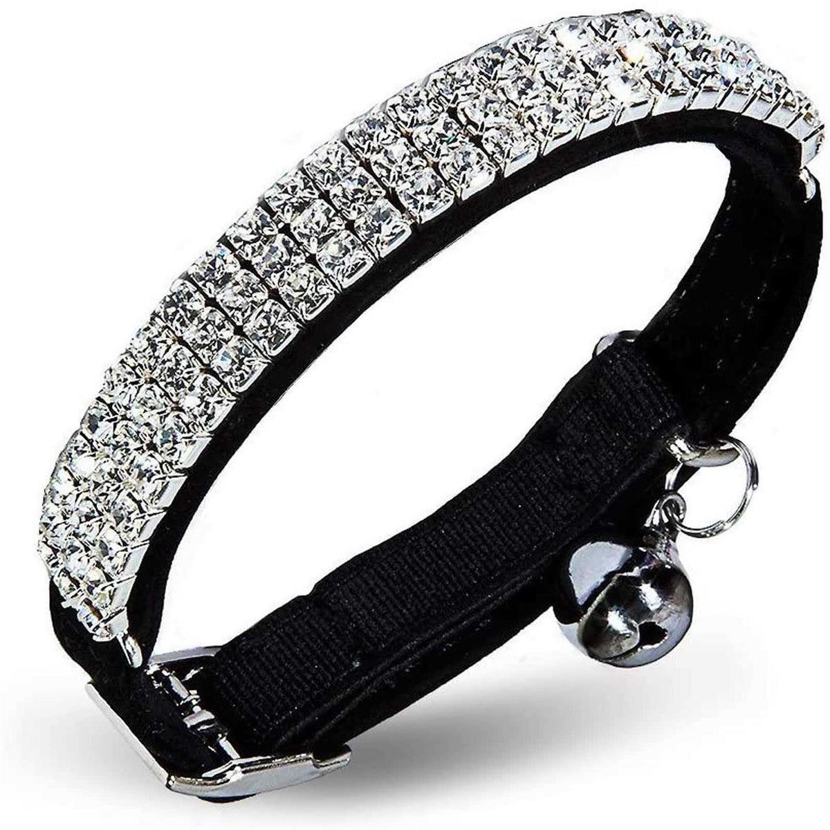 Soft Velvet Adjustable Cat Collar with Bells X759923