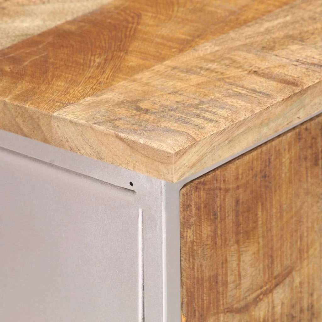 Rough Mango Wood & Iron Sideboard I52134